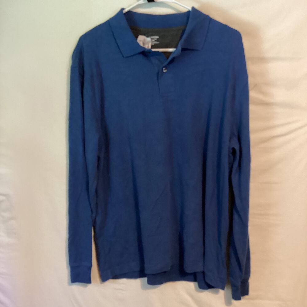 2543 NWOT St John's Bay Mens Long Sleeve Legacy Sueded Jersey Blue Size Medium